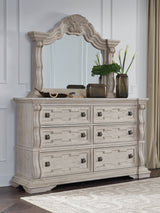 Mega Furniture - Ashley Furniture - Bruchandi Bedroom - Dresser and Mirror / Antique White - PCB948B1