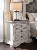 Mega Furniture - Ashley Furniture - Bruchandi Bedroom - Three Drawer Night Stand / Antique White - PCB948-93
