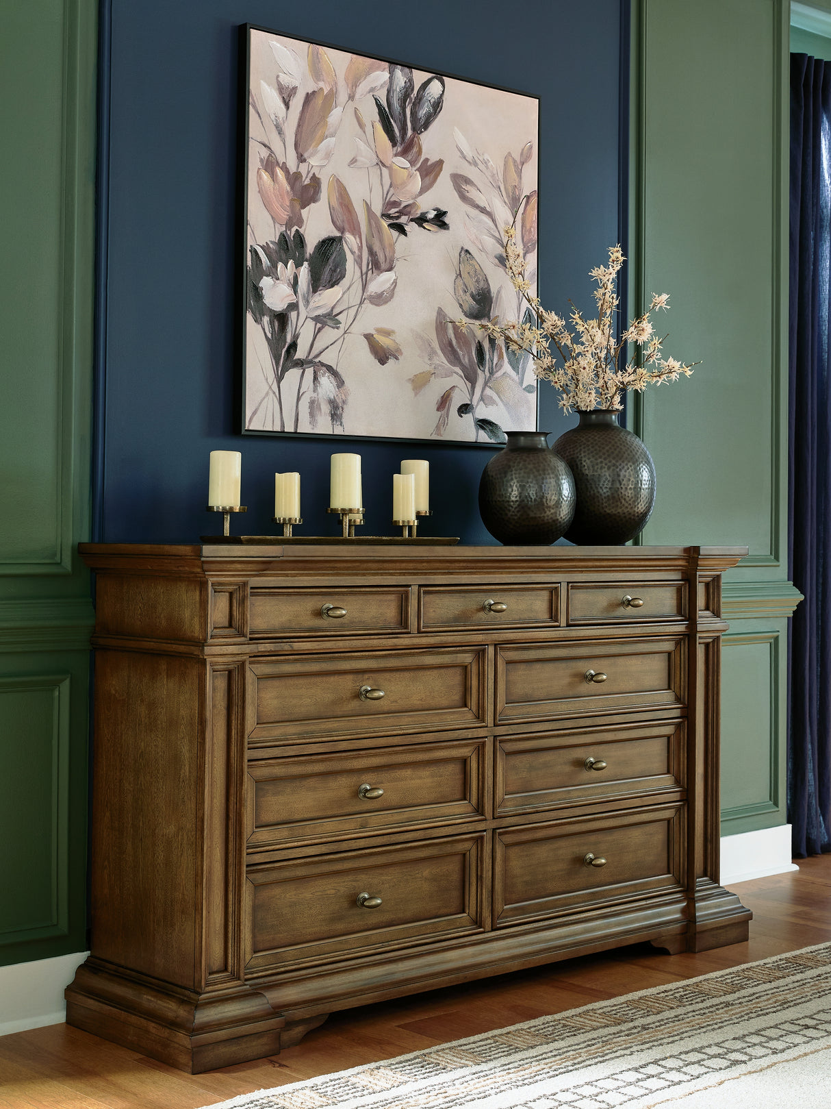 Mega Furniture - Ashley Furniture - Frantanna Bedroom - Dresser / Brown - PCB949-31