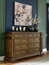 Mega Furniture - Ashley Furniture - Frantanna Bedroom - Dresser / Brown - PCB949-31