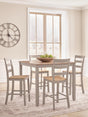 Mega Furniture - Ashley Furniture - Harperfeld Dining Room - DRM Counter Table Set (5/CN) - PCD403-223