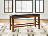 Mega Furniture - Ashley Furniture - Ralene Dining Room - DBL Counter UPH Bench (1/CN) / Medium Brown - D594-09