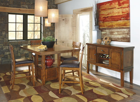 Mega Furniture - Ashley Furniture - Ralene Dining Room - Counter Height Barstool (Set of 2) / Medium Brown - D594-224X2