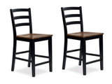 Mega Furniture - Ashley Furniture - Wildenauer Dining Room - Counter Height Barstool (Set of 2) / Brown/Black - D634-124X2
