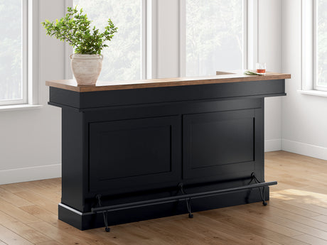 Mega Furniture - Ashley Furniture - Wildenauer 78" Bar - Bar / Brown/Black - D634-65