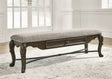 Mega Furniture - Ashley Furniture - Maylee Dining Room - Dining Extension Table / Dark Brown / 44"W x 108.5"D x 30"H - D947D5