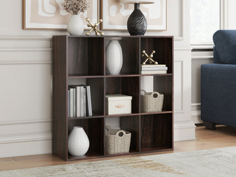 Mega Furniture - Ashley Furniture - Glosmount Nine Cube Organizer - Nine Cube Organizer / Cherry/Light Brown - EA1055-3X3