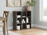 Mega Furniture - Ashley Furniture - Piperton Nine Cube Organizer - Nine Cube Organizer / Charcoal - EA5514-3X3