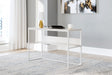 Mega Furniture - Ashley Furniture - Deznee Office Desk - Home Office Desk / White - H162-14