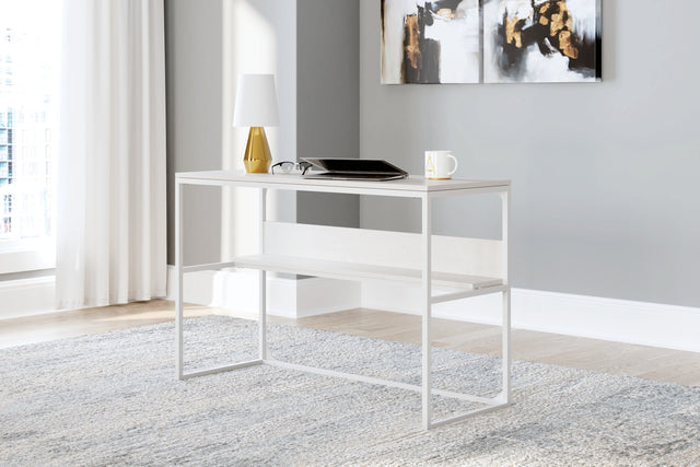 Mega Furniture - Ashley Furniture - Deznee Office Desk - Home Office Desk / White - H162-14