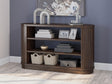 Mega Furniture - Ashley Furniture - Korestone 60" Credenza - Credenza / Warm Brown - H687-46