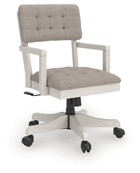 Mega Furniture - Ashley Furniture - Robbinsdale Home Office Desk Chair - Home Office Desk Chair (1/CN) / Antique White - H742-01A