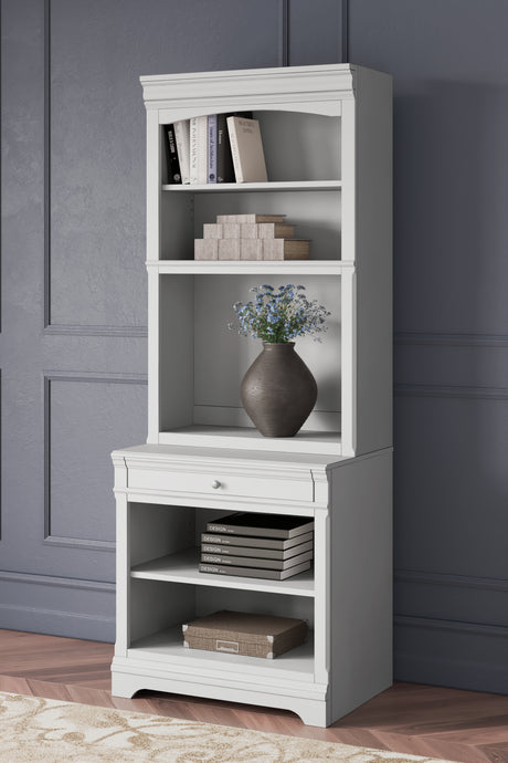 Mega Furniture - Ashley Furniture - Kanwyn Bookcase - Bookcase / Whitewash - H777H8