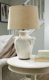 Mega Furniture - Ashley Furniture - Emelda Lighting - Table Lamp (Set of 2) / Cream - L100664X2