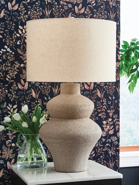 Mega Furniture - Ashley Furniture - Jossleigh Lighting - Metal Table Lamp (1/CN) / Beige - L207624