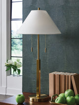 Mega Furniture - Ashley Furniture - Haigwood Lighting - Metal Table Lamp (1/CN) / Gold Finish - L208474
