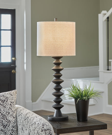 Mega Furniture - Ashley Furniture - Luanndon Lighting - 2-Piece Lamp Set / Black - L235783X2