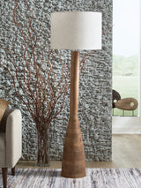 Mega Furniture - Ashley Furniture - Ailsa Lighting - Wood Floor Lamp (1/CN) / Natural Brown - L329111