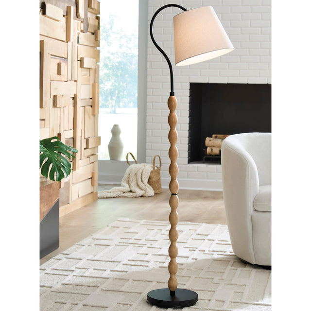 Mega Furniture - Ashley Furniture - Corinwell Lighting - Wood Floor Lamp (1/CN) - L329131