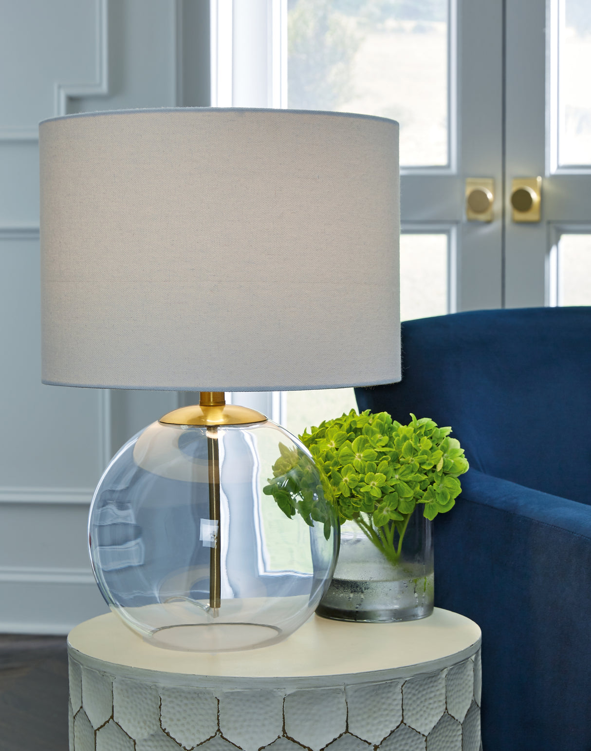 Mega Furniture - Ashley Furniture - Samder Lighting - Table Lamp (Set of 2) / Clear/Brass Finish - L430744X2