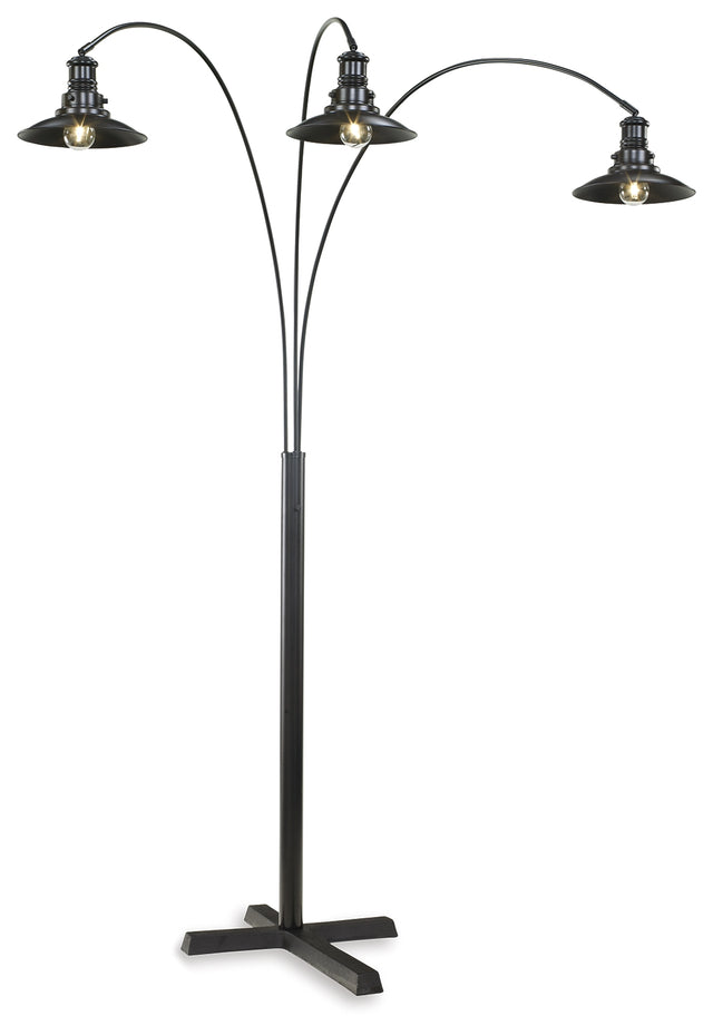 Mega Furniture - Ashley Furniture - Sheriel Lighting - Metal Arc Lamp (1/CN) / Black - L725059