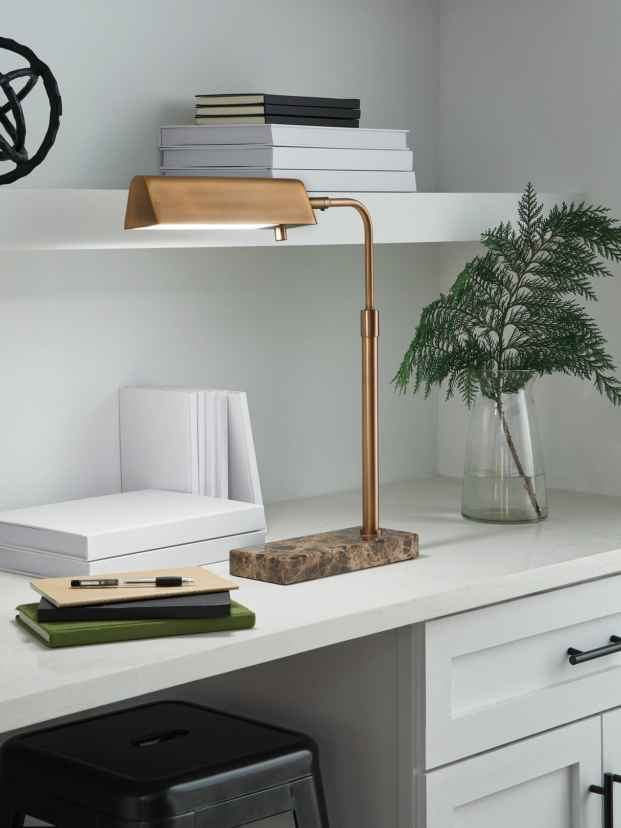 Mega Furniture - Ashley Furniture - Yafe Lighting - Metal Desk Lamp (1/CN) / Bronze Finish - L734412
