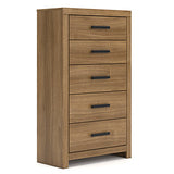 Mega Furniture - Ashley Furniture - Broachmyn Bedroom - Five Drawer Chest / Auburn - PCB1116-46