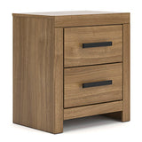 Mega Furniture - Ashley Furniture - Broachmyn Bedroom - Two Drawer Night Stand / Auburn - PCB1116-92