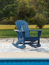 Mega Furniture - Ashley Furniture - Sundown Shores Outdoor - Rocking Chair / Blue - PCP019-827