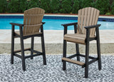 Mega Furniture - Ashley Furniture - Fairen Trail Outdoor - Square Counter TBL w/UMB OPT / Black/Driftwood - P211-632