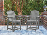 Mega Furniture - Ashley Furniture - Sanctuary Beach Outdoor - Barstool (Set of 2) / Dark Gray - PCP227-124
