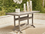 Mega Furniture - Ashley Furniture - Seacliff Beach Outdoor - RECT COUNTER TABLE W/UMB OPT - PCP228-642