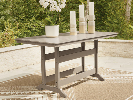 Mega Furniture - Ashley Furniture - Seacliff Beach Outdoor - RECT COUNTER TABLE W/UMB OPT - PCP228-642