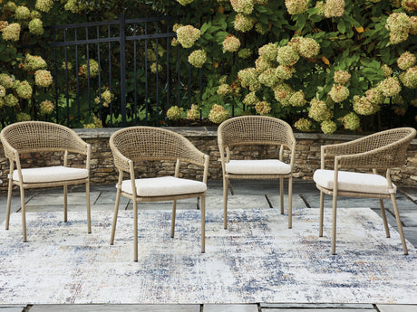 Mega Furniture - Ashley Furniture - Orchard Beach Outdoor - Arm Chair With Cushion (4/CN) - PCP373-601A