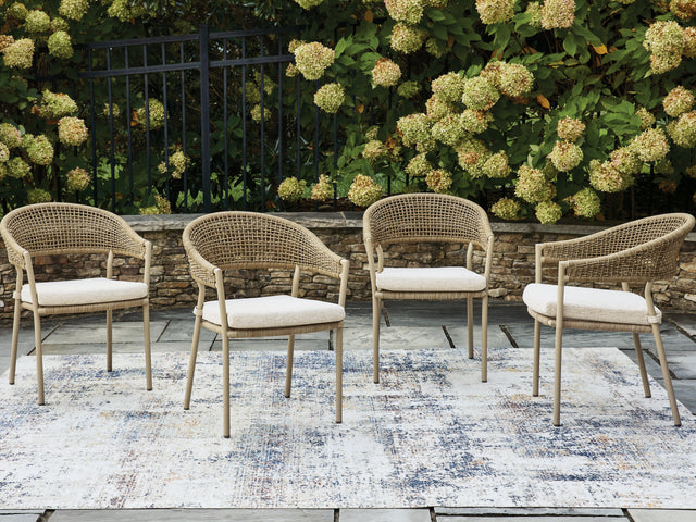 Mega Furniture - Ashley Furniture - Orchard Beach Outdoor - Arm Chair With Cushion (4/CN) - PCP373-601A