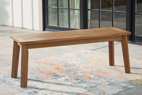 Mega Furniture - Ashley Furniture - Janiyah Outdoor - Bench / Light Brown - P407-600