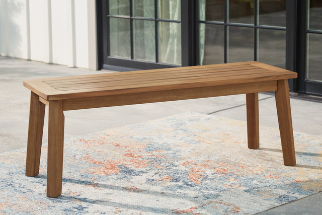 Mega Furniture - Ashley Furniture - Janiyah Outdoor - Bench / Light Brown - P407-600
