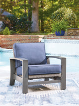Mega Furniture - Ashley Furniture - Half Moon Beach Outdoor - Spring Lounge Chair / Blue/Gray - PCP418-820