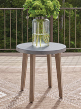 Mega Furniture - Ashley Furniture - Harmony Headlands Outdoor - Round End Table / Natural/Gray - PCP428-706