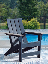 Mega Furniture - Ashley Furniture - East Beach Outdoor - Adirondack Chair / Navy Blue/Driftwood - PCP587-898