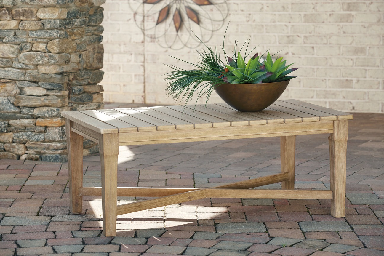 Mega Furniture - Ashley Furniture - Carter Hall Outdoor - Rectangular Cocktail Table - P601-701
