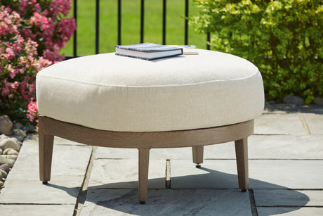 Mega Furniture - Ashley Furniture - Serene Bay Outdoor - Loveseat w/Cushion / Dark Brown/White - P671-835