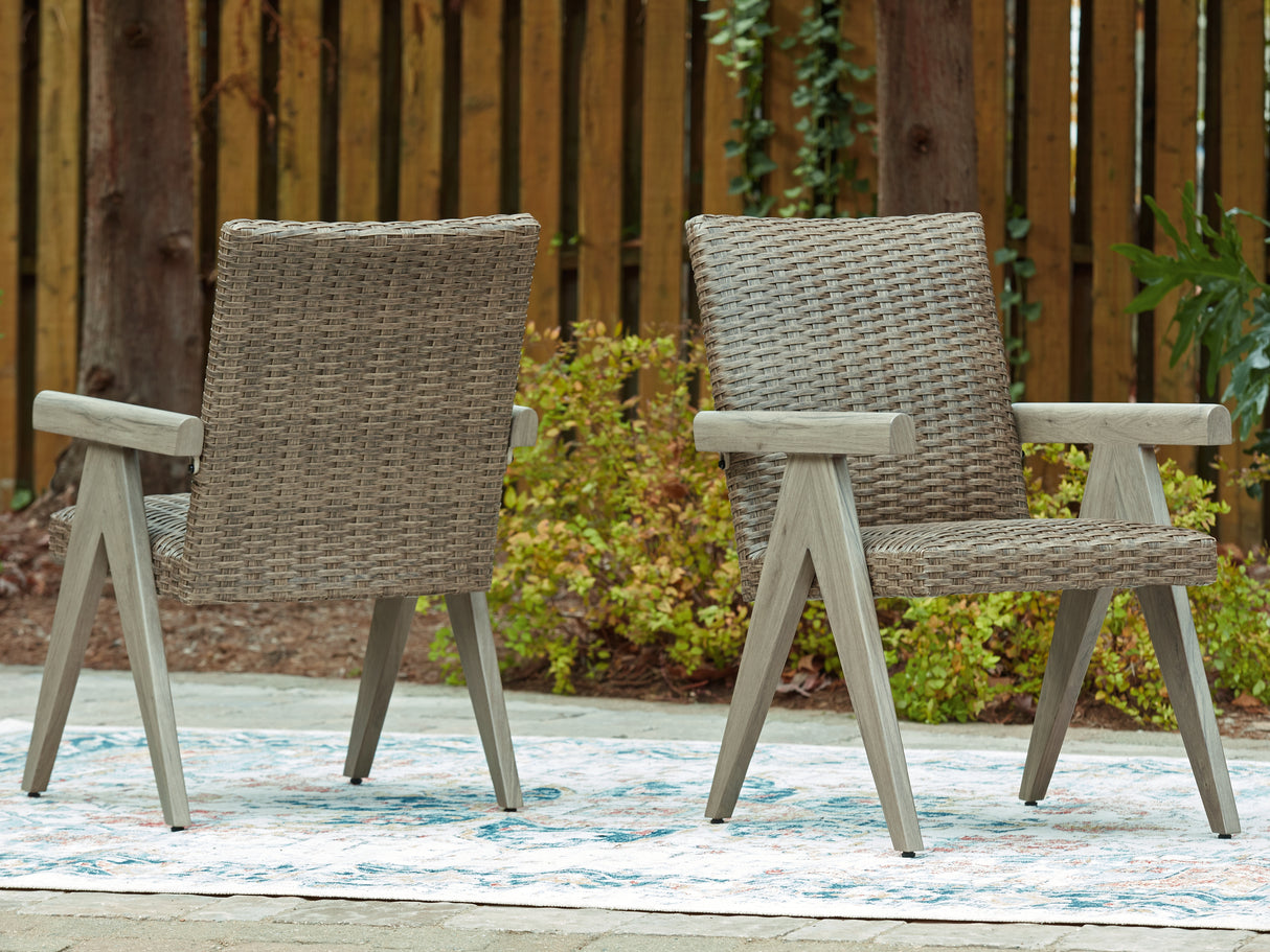 Mega Furniture - Ashley Furniture - Cliff Trails Outdoor - Arm Chair (Set of 2) / Beige - PCP690-601A