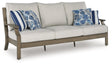 Mega Furniture - Ashley Furniture - Rainier Ranch Outdoor - Swivel Chair w/Cushion (Set of 2) / Brown/Beige - P701-602A