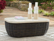 Mega Furniture - Ashley Furniture - Kimora Outdoor - Swivel Lounge Chair w/Cushion / Beige/Dark Brown - P711-810