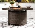 Mega Furniture - Ashley Furniture - Paradise Trail Outdoor - Outdoor Counter Height Dining Table with 4 Barstools / Medium Brown - P750P5