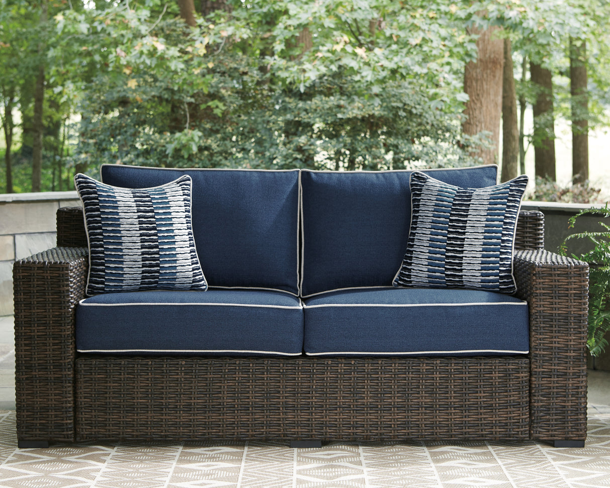 Grasson Outdoor Sofa and Loveseat with Coffee Tables