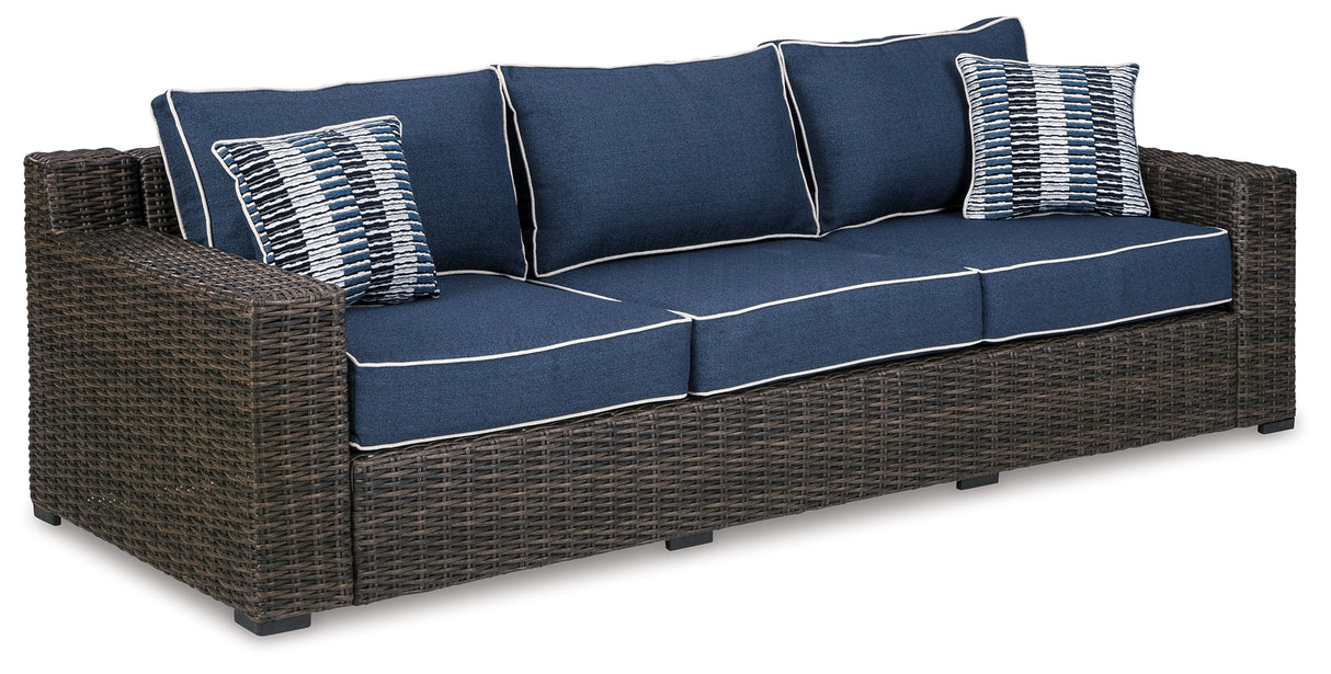 Grasson Outdoor Sofa and Loveseat with Coffee Tables