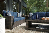 Grasson Outdoor Sofa and Loveseat with Coffee Tables