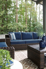 Grasson Outdoor Sofa and Loveseat with Coffee Tables